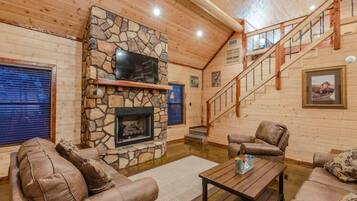 Smart-tv och eldstad