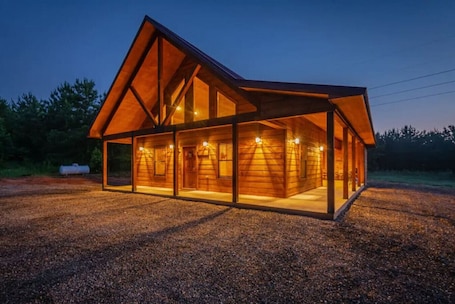Exterior. Chapparal Lodge | Secluded Broken Bow Cabin with Hot Tub, Fire Pit, Grill & Pets