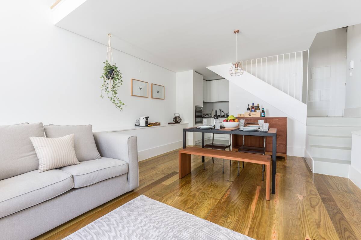 Design Apartment, 1 Bedroom, Patio, Garden View (Rosário Mezzanine) | Living area