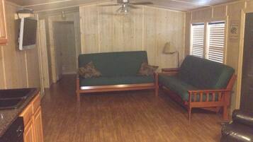 Televisión, reproductor de DVD y tenis de mesa