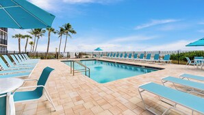Pool - OCEAN'S REACH 4B3: 3rd Floor, Gorgeous Gulf-Front Views, Amenities Open! (Sanibel Island)