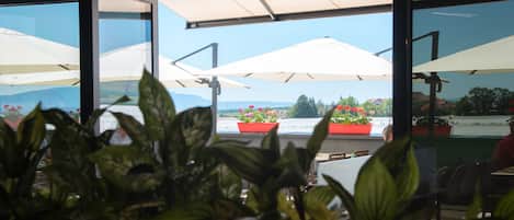 Breakfast, lunch, dinner served; Mediterranean cuisine, alfresco dining