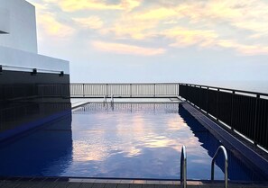 Outdoor pool, a rooftop pool