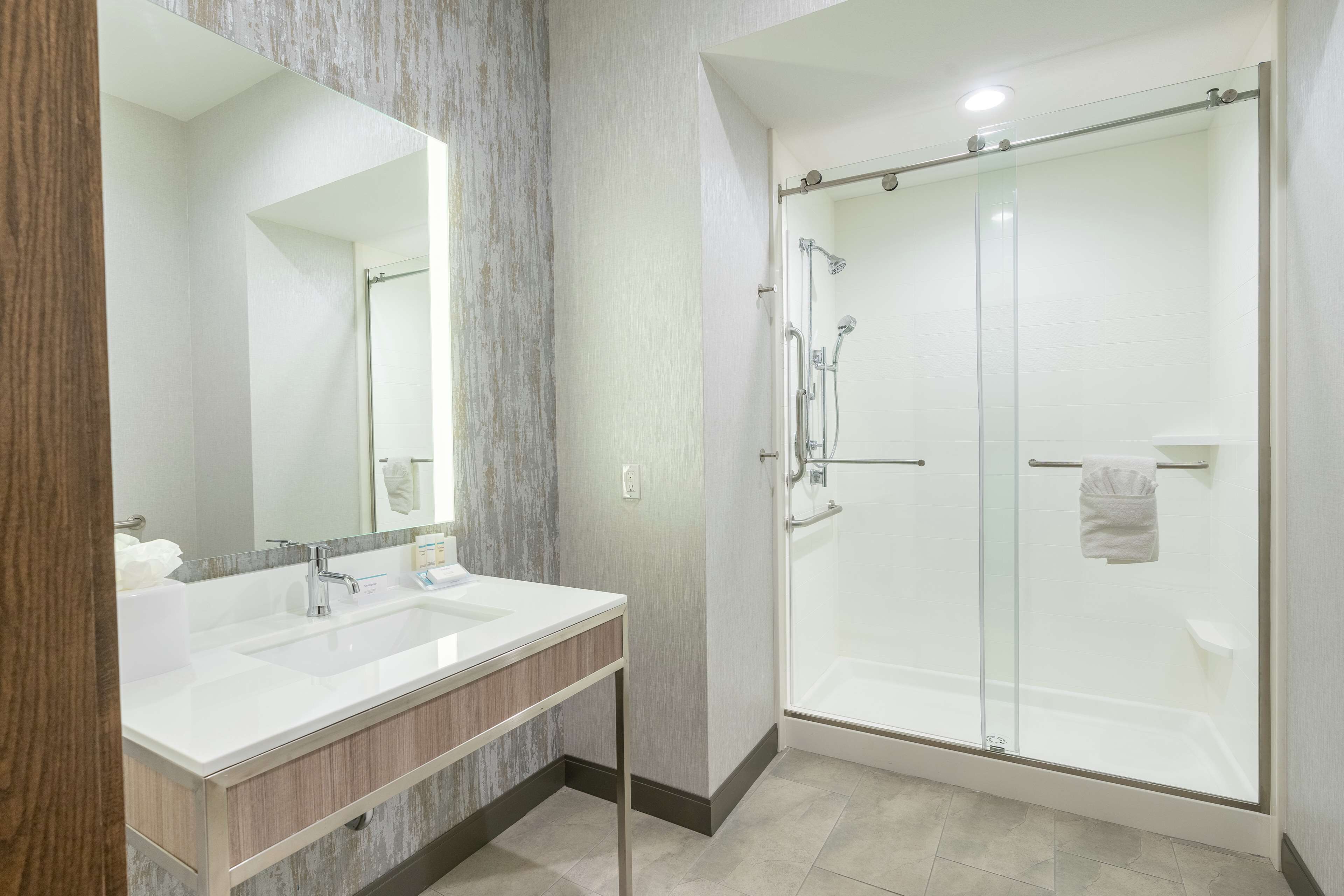 room, 1 king bed, accessible (3x3 shower) | bathroom shower