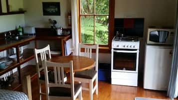 Fridge, microwave, oven, coffee/tea maker