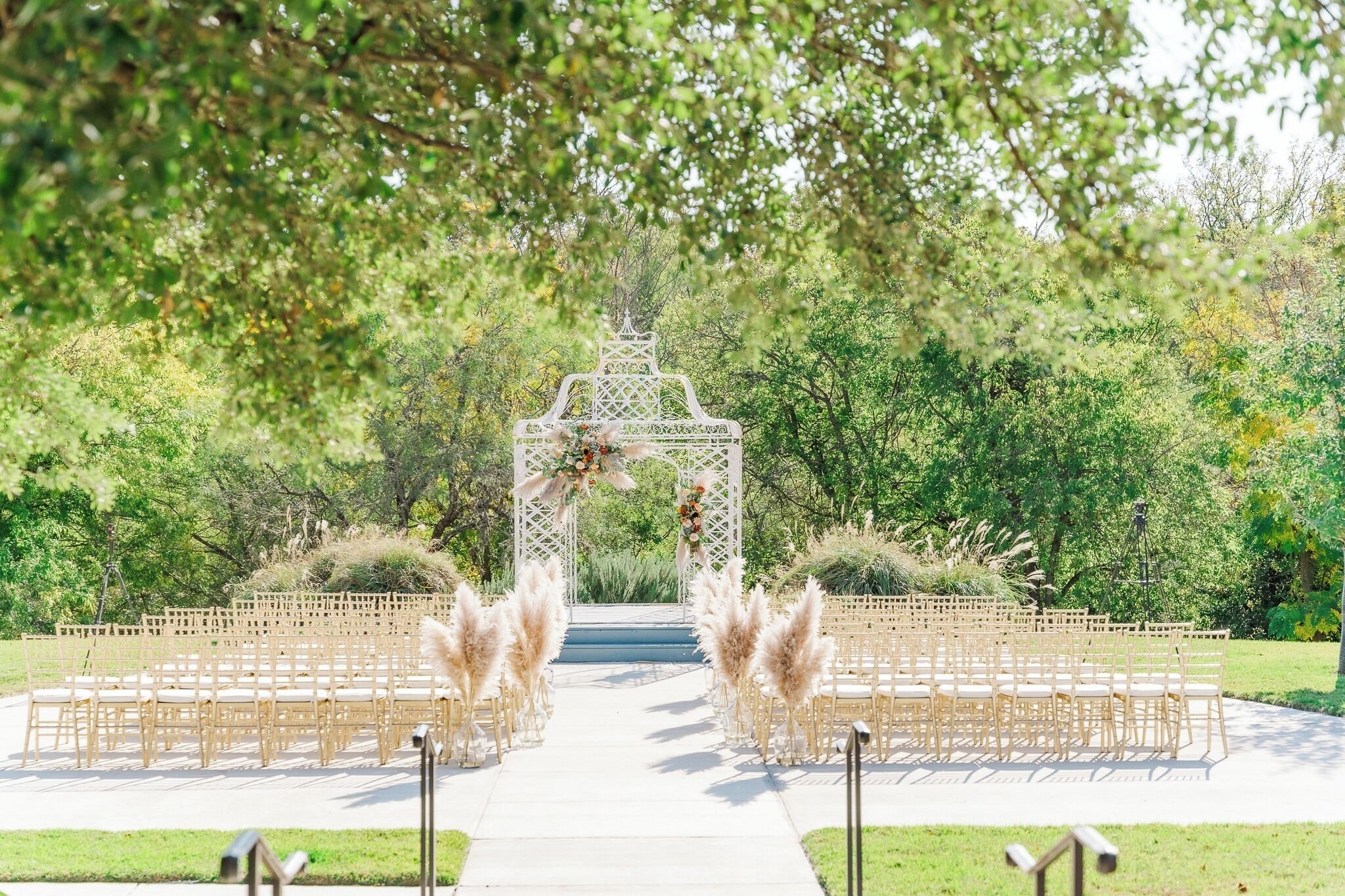 Outdoor wedding area