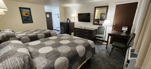 Double Queen Room | In-room safe, laptop workspace, blackout drapes, iron/ironing board - Locomotive Inn (Laurel)