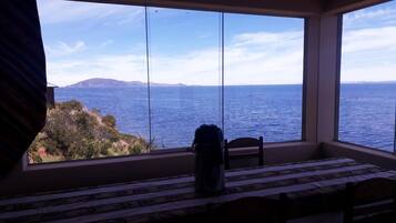 Vue depuis lâhĂ©bergement