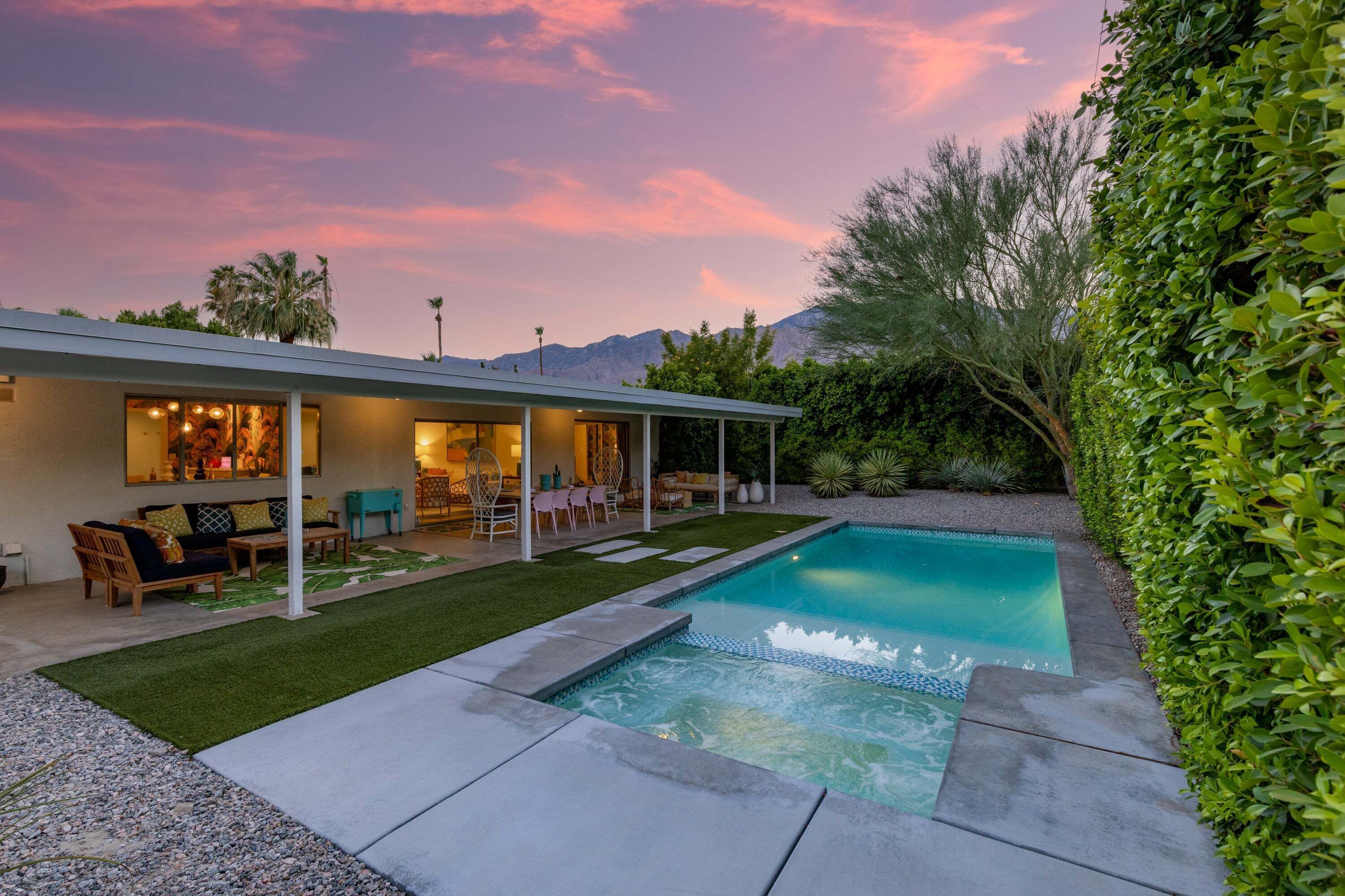 A heated pool