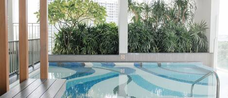 Outdoor pool, a rooftop pool