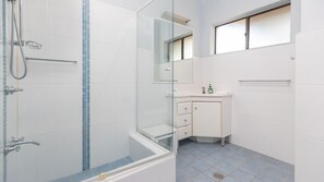 Shower, hair dryer