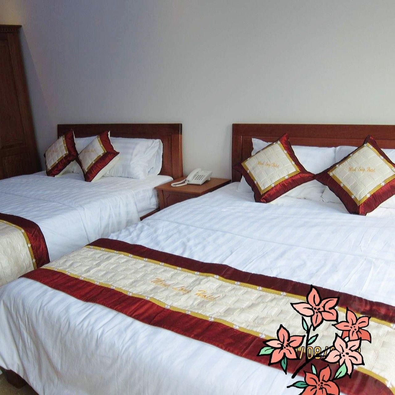 basic double room | premium bedding, memory-foam beds, desk, laptop workspace