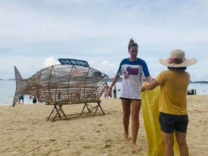 Vlak bij het strand