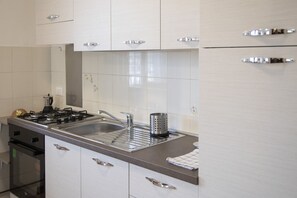 Fridge, oven, coffee/tea maker, highchair