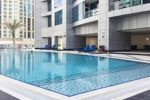 Outdoor pool, a heated pool