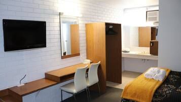 Individually decorated, individually furnished, desk, laptop workspace