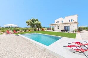 Outdoor pool - Very modern villa with private pool and huge garden in the heart of Mallorca. (Llubi)