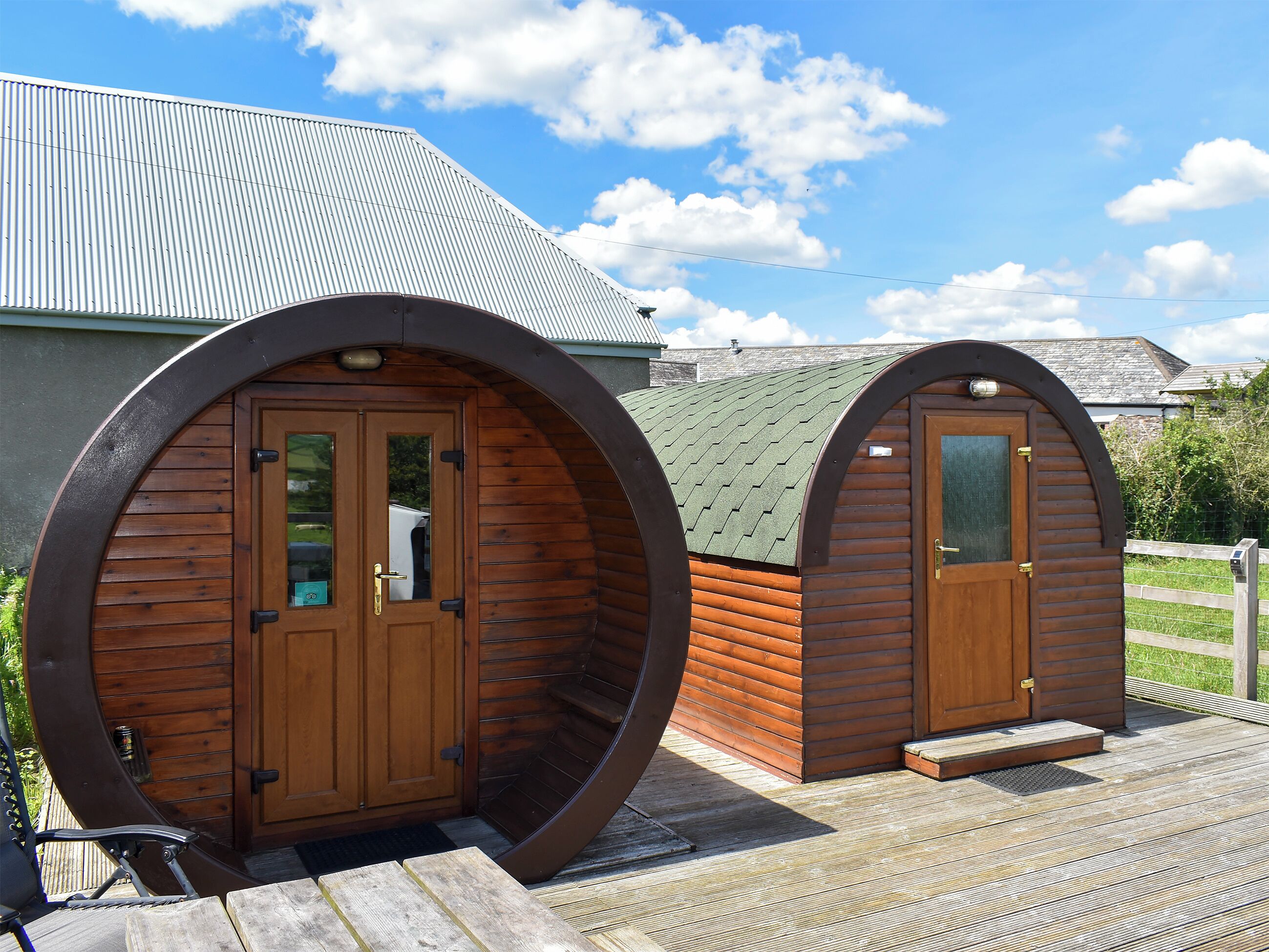 Cedar-clad cylindrical &rsquo;Hobbit-style&rsquo; pod | Rivendell Glamping Pod - Well Farm Holiday Cottages, Holsworthy, near Launceston