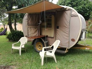 Premium bedding, laptop workspace, blackout curtains, iron/ironing board
