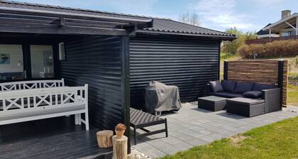 Panoramablick in idyllischem Ferienhaus auf Langeland