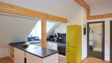 Fridge, oven, stovetop, dishwasher