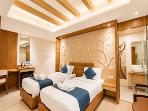 Phòng 2 giường đơn Deluxe, 2 giường đơn | Bộ đồ giường cao cấp, nệm Select Comfort, minibar