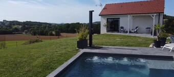 Cottage zwischen Meer und Bergen mit privatem Pool (und beheizt) - Blick Pyrenäen