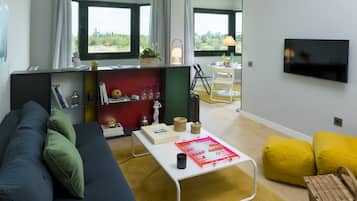Apartamento, 1 habitación | 1 dormitorio, cortinas opacas, sistema de insonorización y wifi gratis