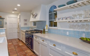 Private kitchen - Villa Marisol: Beachfront, Mediterranean style, w/terrace, pool, hot tub! (Anna Maria)