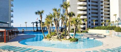 Outdoor pool, a heated pool