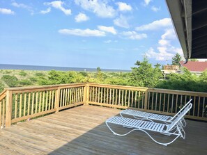 Terrace/patio - Beach Plum: Delightful beachfront cottage  perfect for couples and families. (Milton)