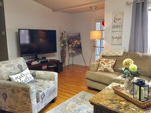 TV, fireplace, DVD player