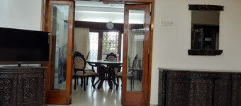 3 bedrooms  on first floor of a bungalow. Good  for  6 adults,