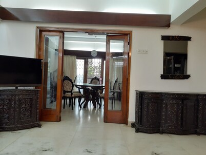 3 bedrooms  on first floor of a bungalow. Good  for  6 adults,