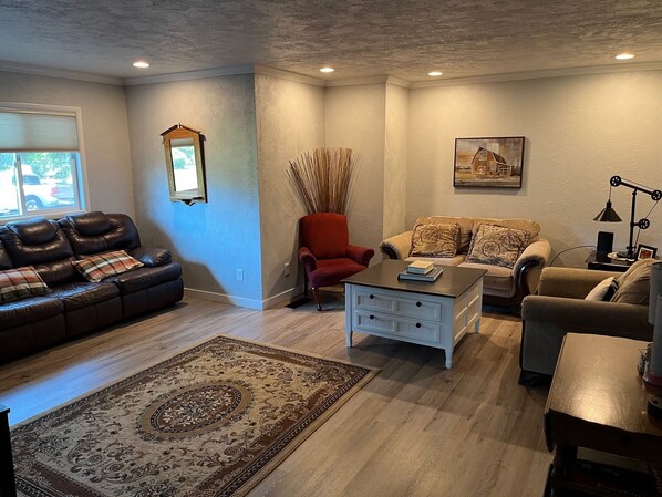 Smart TV, video games, table football, ping pong