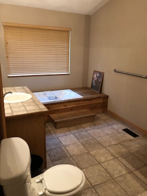 Combined shower/bathtub, jetted bath, hair dryer, towels - Home on 12 acres only 10 miles from Athens (Monroe)