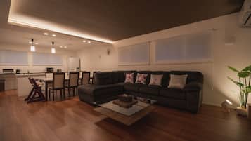 Luxury Villa, 3 Bedrooms, Non Smoking, Terrace | Living area | 50-inch flat-screen TV with digital channels, TV