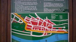 Mappa di Weindorf Wintrich con strade contrassegnate e una massa d'acqua.
