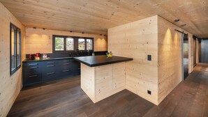Superior Apartment, 3 Bedrooms | Private kitchen | Coffee/tea maker, fridge, oven, stovetop - Gstaad Residence by Swiss Hotel Apartments (Saanen)