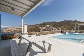 Villa, 3 Bedrooms, Private Pool, Sea View (Agapi) | Balcony view - Wild View Mykonos (Mykonos)