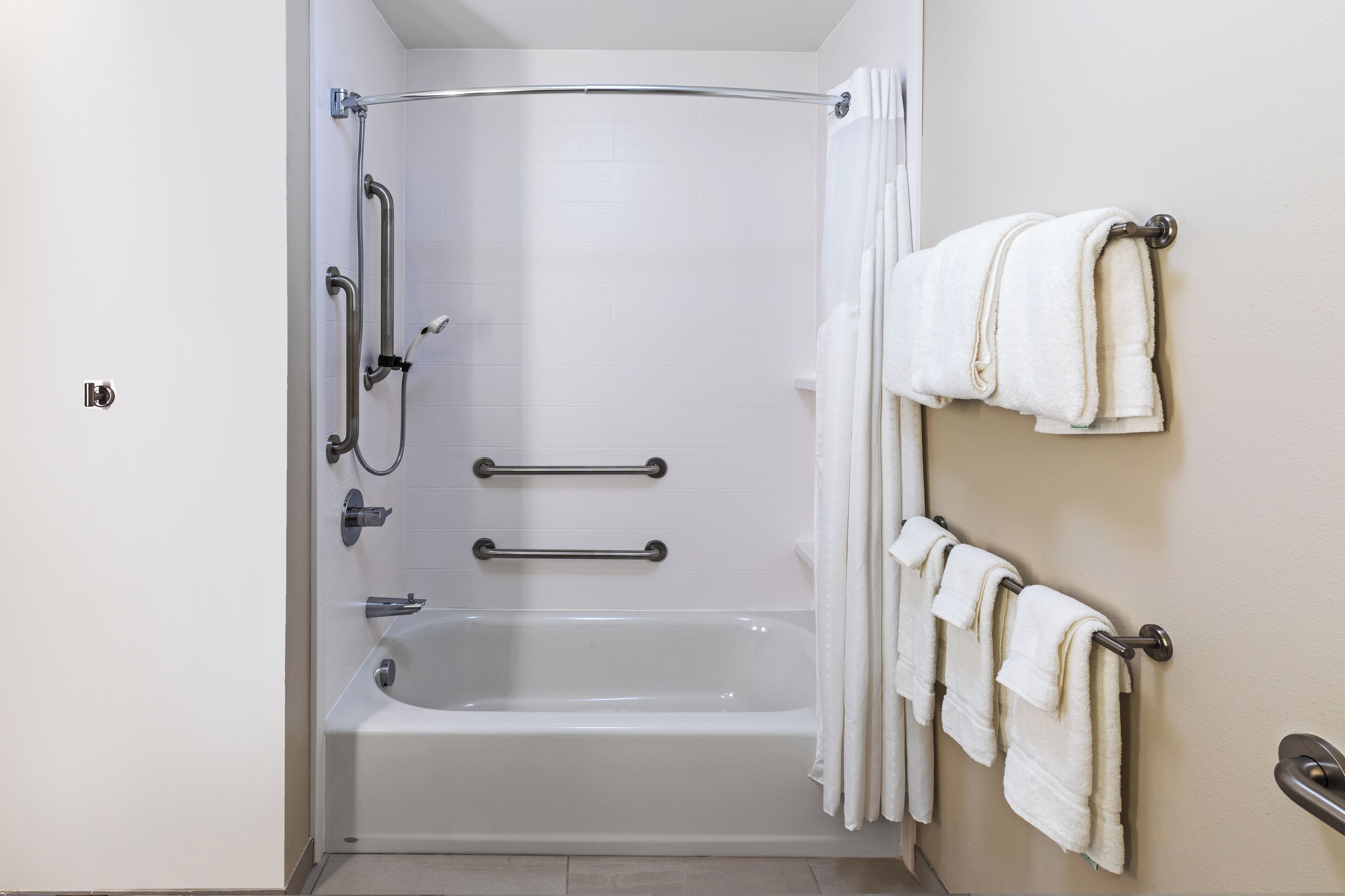 free toiletries, hair dryer, towels, soap