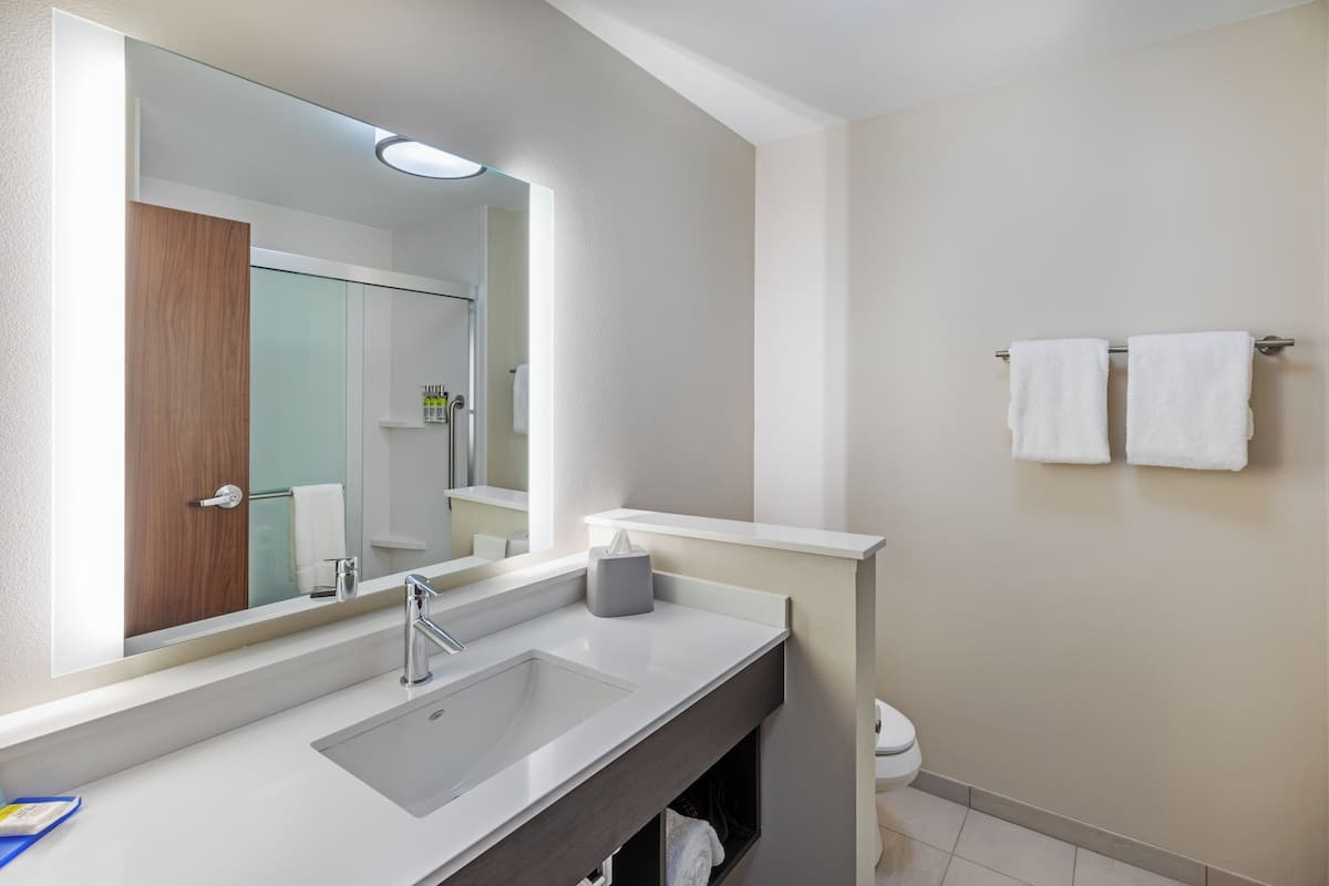 free toiletries, hair dryer, towels, soap