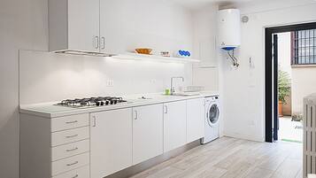 Apartment, 1 Bedroom (Pisano Bilo) | Private kitchenette | Full-size fridge, microwave, stovetop, cookware/dishes/utensils