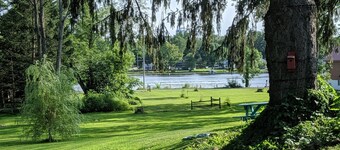 Large docks, place for memories as one of a kind.  Relax, play, swim, fish