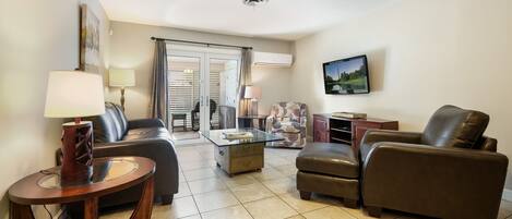 Een flatscreentelevisie