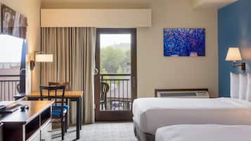 Suite, Multiple Beds (Double Queen Suite Balcony) | Living area | TV