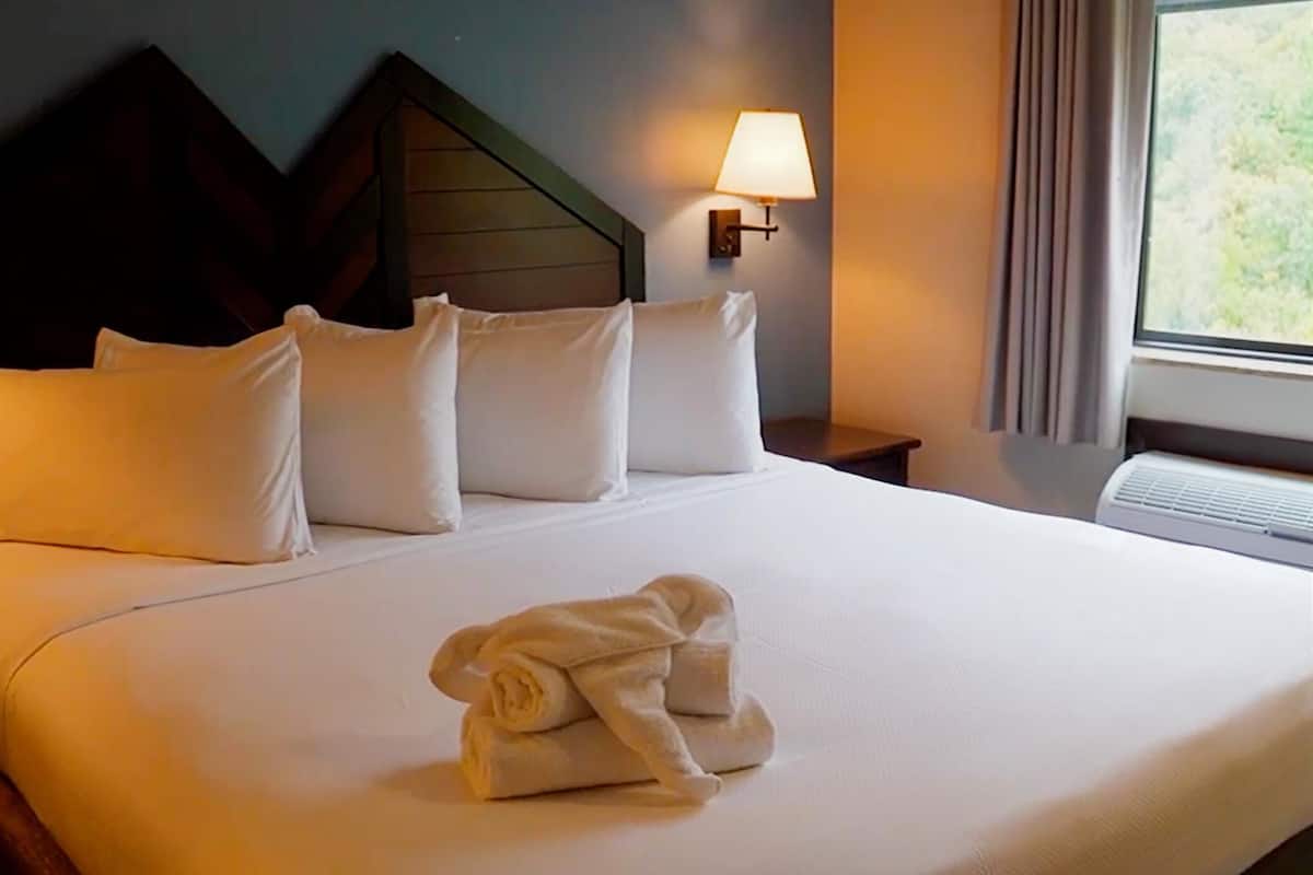 Deluxe kamer, 1 kingsize bed met slaapbank (One Bedroom Suite) | Een kluis op de kamer, een strijkplank/strijkijzer, gratis wifi