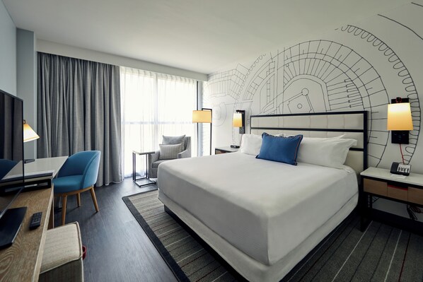 In-room safe, desk, laptop workspace, iron/ironing board