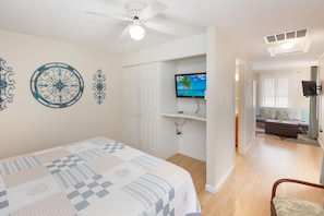 1 bedroom, iron/ironing board, travel crib, WiFi