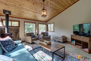 电视、壁炉、书